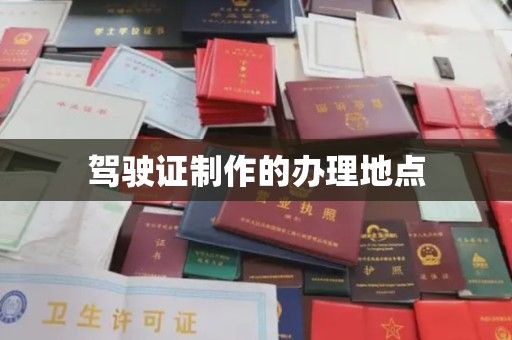 菏泽驾驶证制作的办理地点