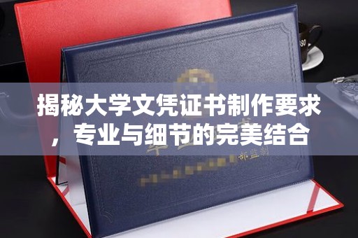 韶山揭秘大学文凭证书制作要求，专业与细节的完美结合